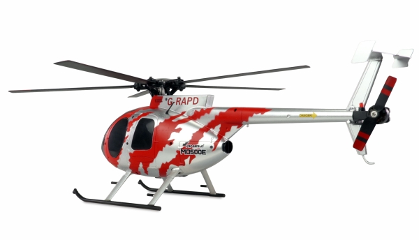 25334 AFX MD500E ZIVIL BRUSHLESS 4-KANAL 325MM HELIKOPTER 6G RTF ROT/SILBER